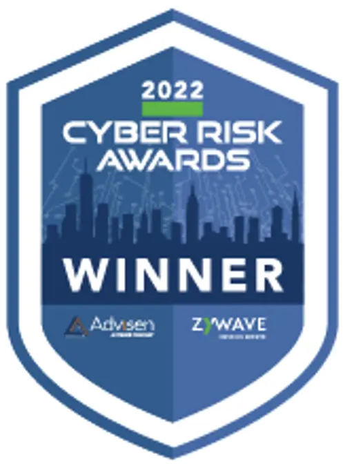 Cyber Risk Awards Winner Shield June 2022 2X